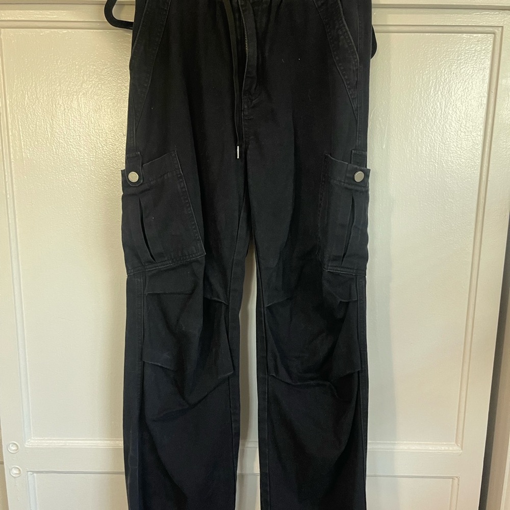 Black Jean Cargo Pants